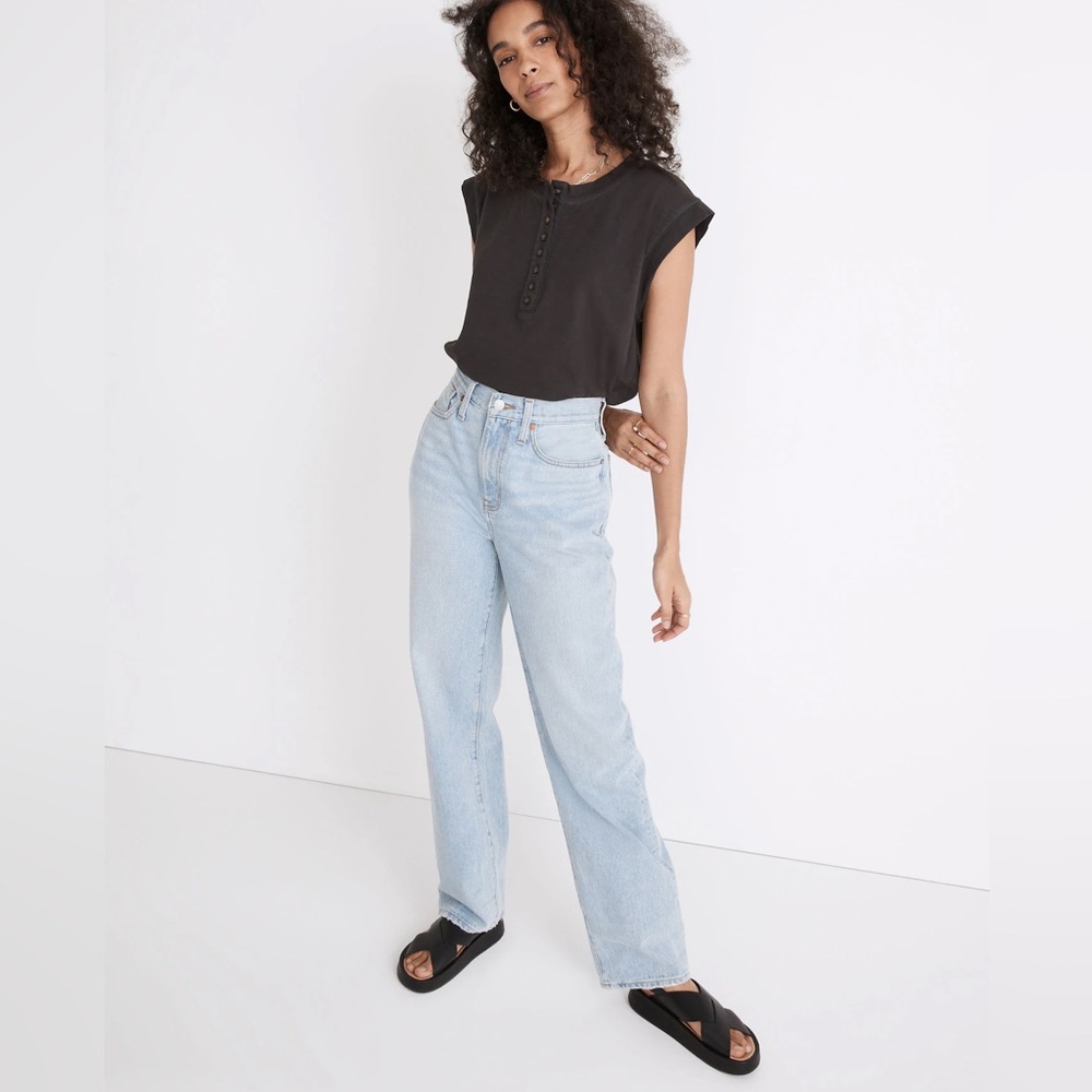 Madewell Baggy Straight Jeans Berteau Wash